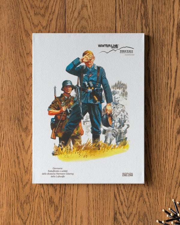 Quadro in tela canvas - Winterline - "Le uniformi dei combattenti in Italia"