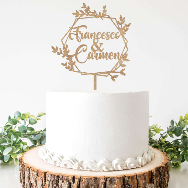 Cake Topper Nomi Sposi - Blackberries Officine Grafiche