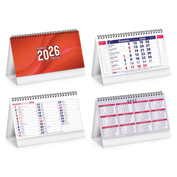 Calendari da tavolo classici 2026 personalizzati