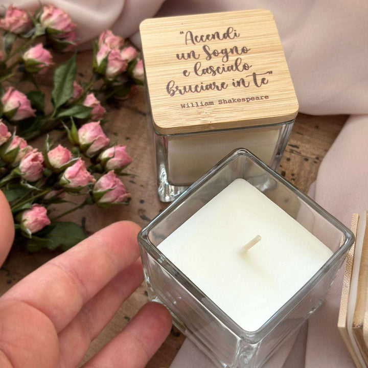 Bomboniera per matrimonio - Candela personalizzata aromatica
