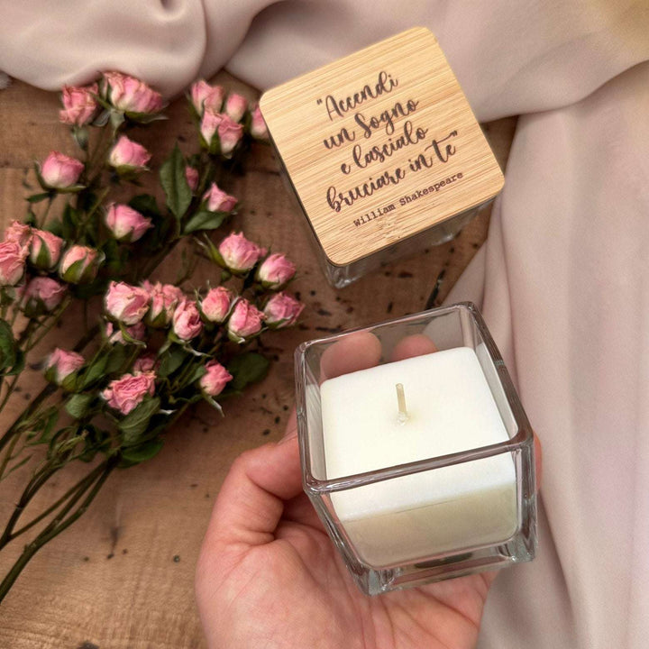 Bomboniera per matrimonio - Candela personalizzata aromatica