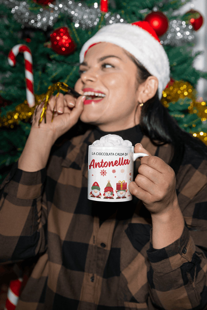 Tazza Natale personalizzata , idea regalo - La cioccolata calda di