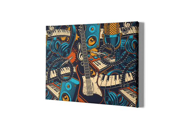 Quadro in tela canvas "Music Background"