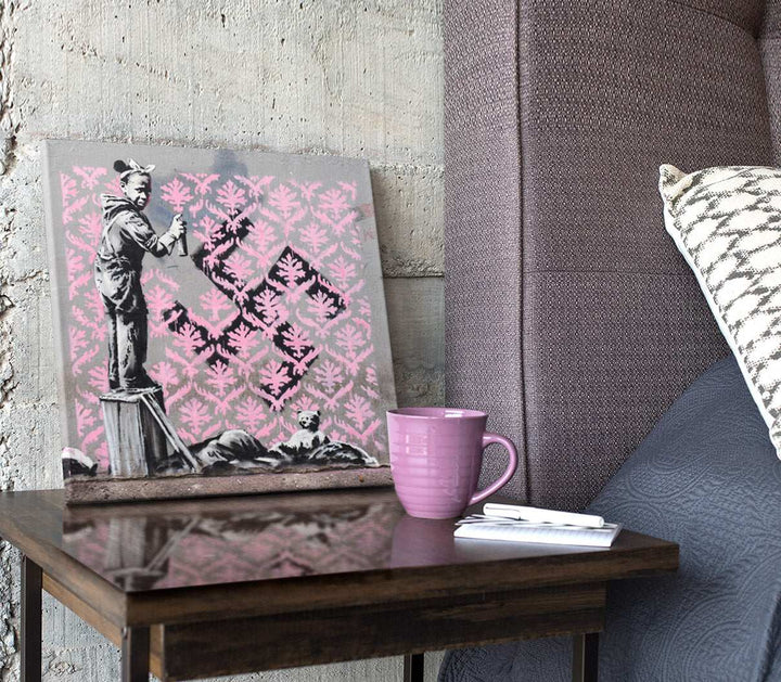 Quadro in tela canvas Banksy "Bimba decoratrice"