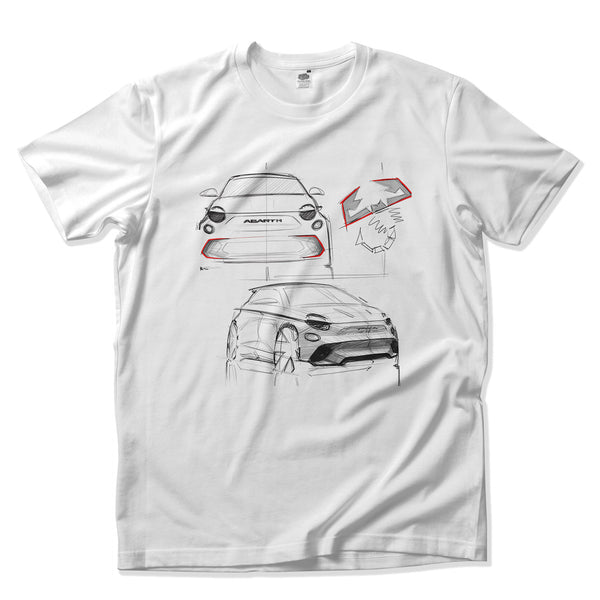 Tshirt Fiat Abarth 500 Sketch