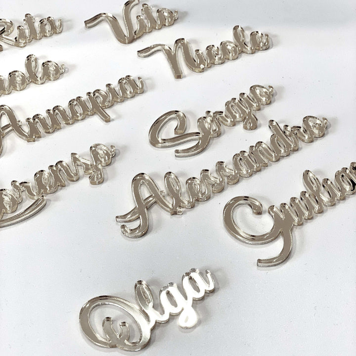 Segnaposti  in plexiglass oro per matrimonio