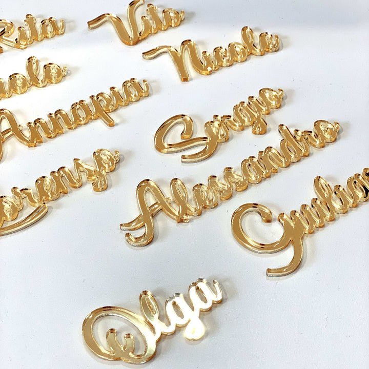 Scritta Decorativa In Plexiglass Oro Specchiato - Nome Personalizzato, Per Arredo Casa - Foto 4
