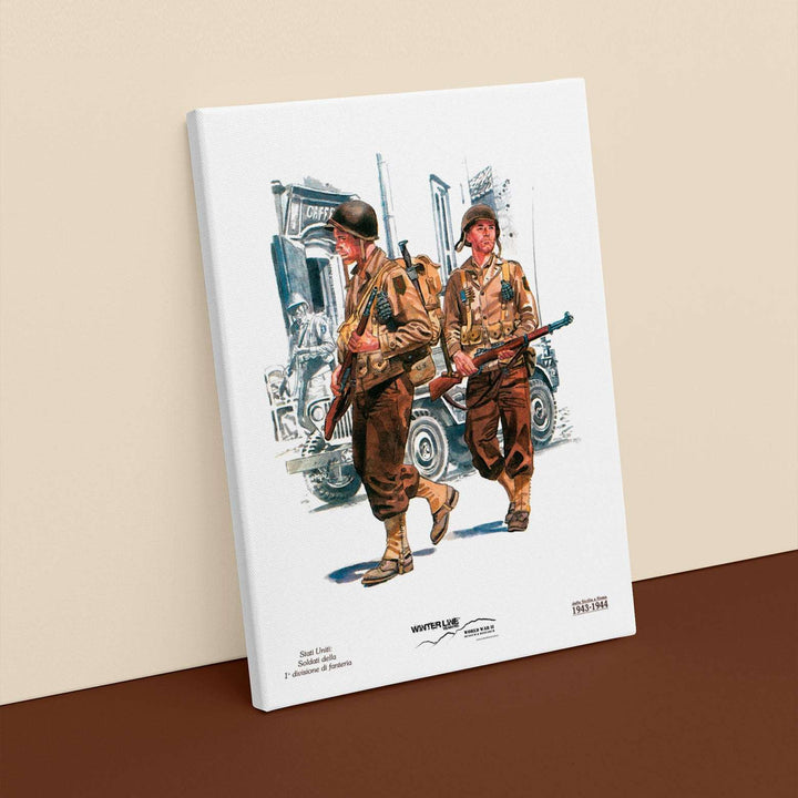 Quadro in tela canvas - Winterline - "Le uniformi dei combattenti in Italia"