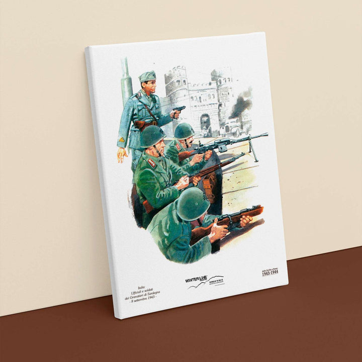 Quadro in tela canvas - Winterline - "Le uniformi dei combattenti in Italia"