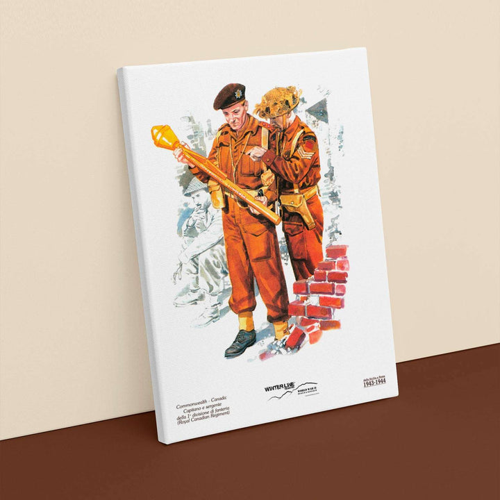 Quadro in tela canvas - Winterline - "Le uniformi dei combattenti in Italia"