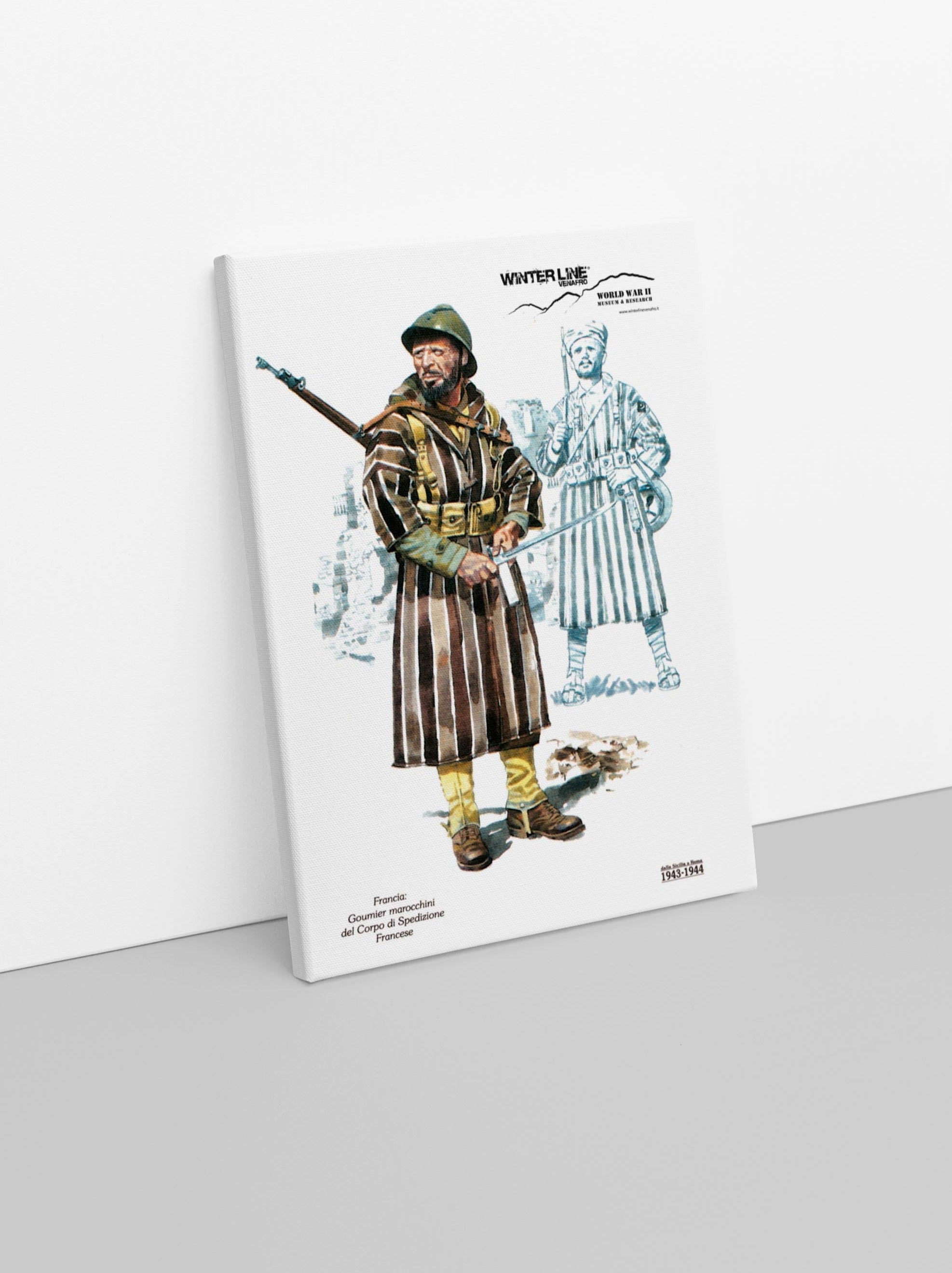 Quadro in tela canvas - Winterline - "Le uniformi dei combattenti in Italia"