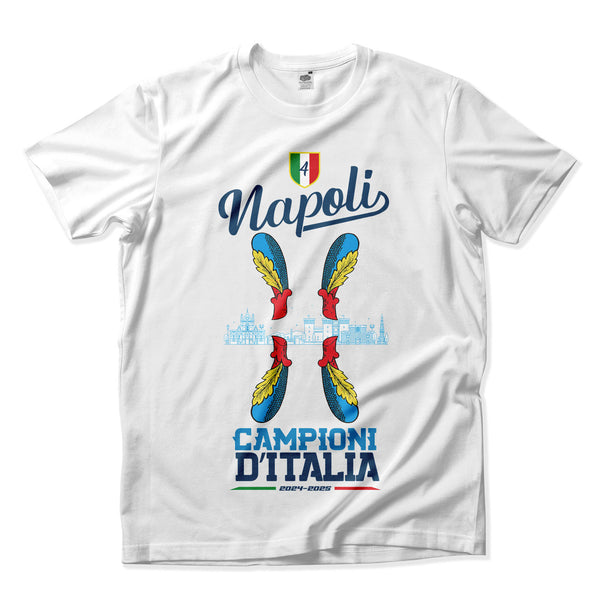 T-shirt Napoli Campioni 4 di bastoni - Scudetto 2024/2025