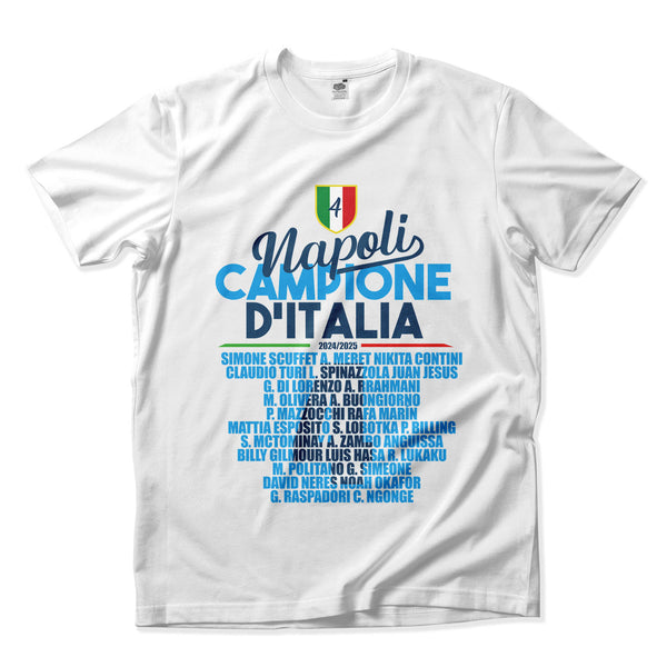 T-shirt Scudetto Formazione del Napoli 2024/2025