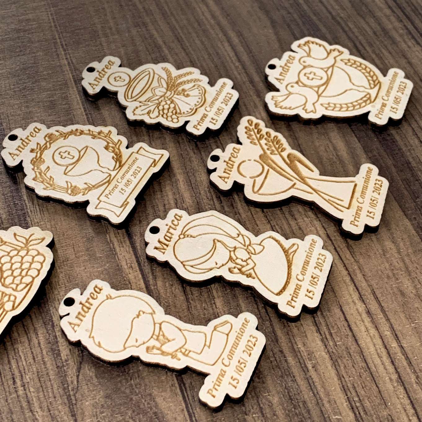 CCYKXA 6 Pezzi Di Etichette In Legno Per Albero Di Natale Sospese