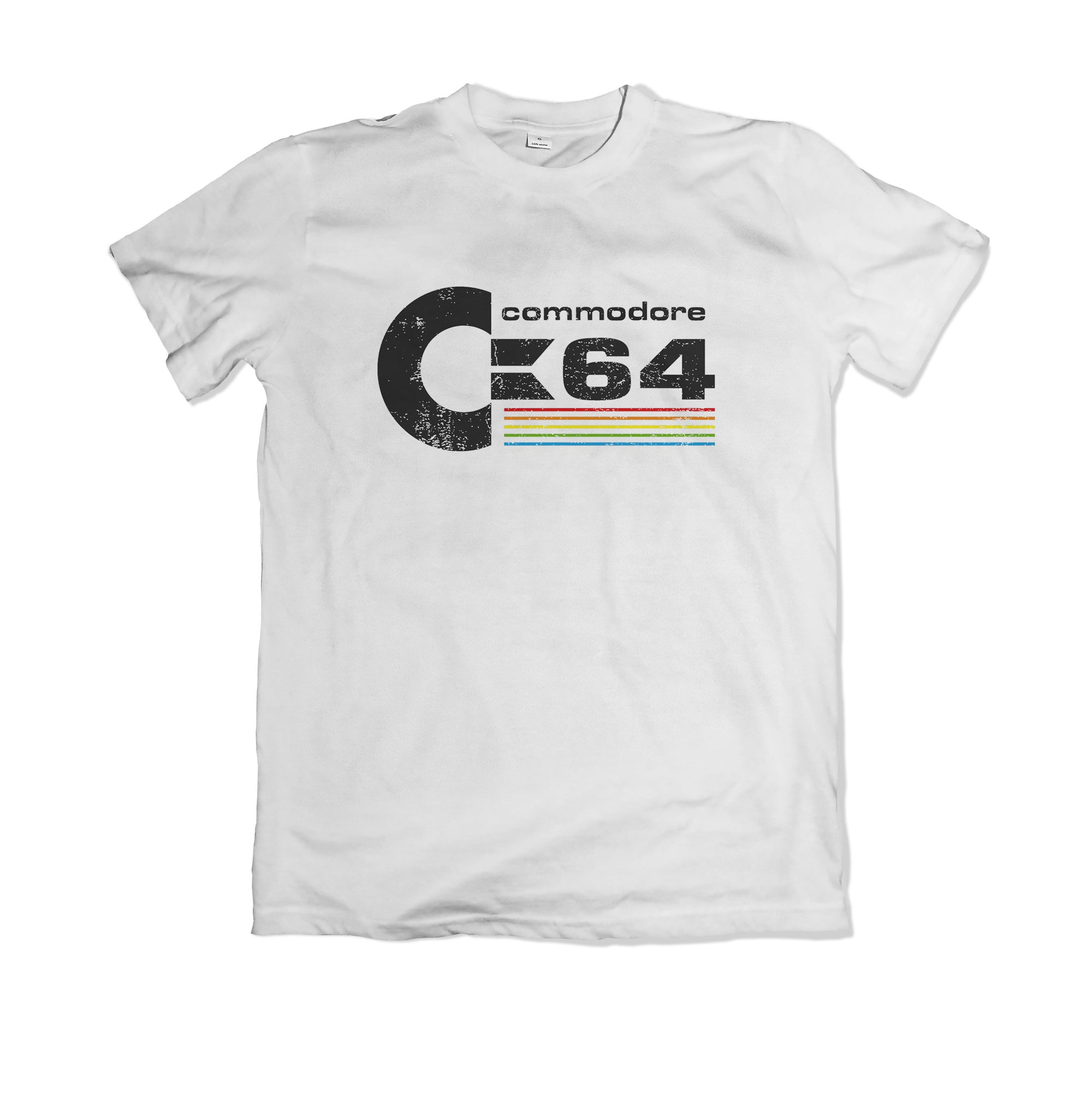 T-shirt bianca Commodore 64 Logo - Vintage