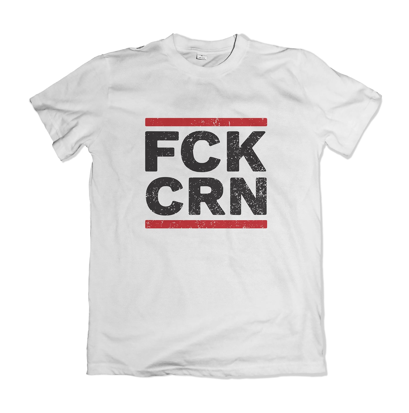 T-shirt bianca "FCK CRN"