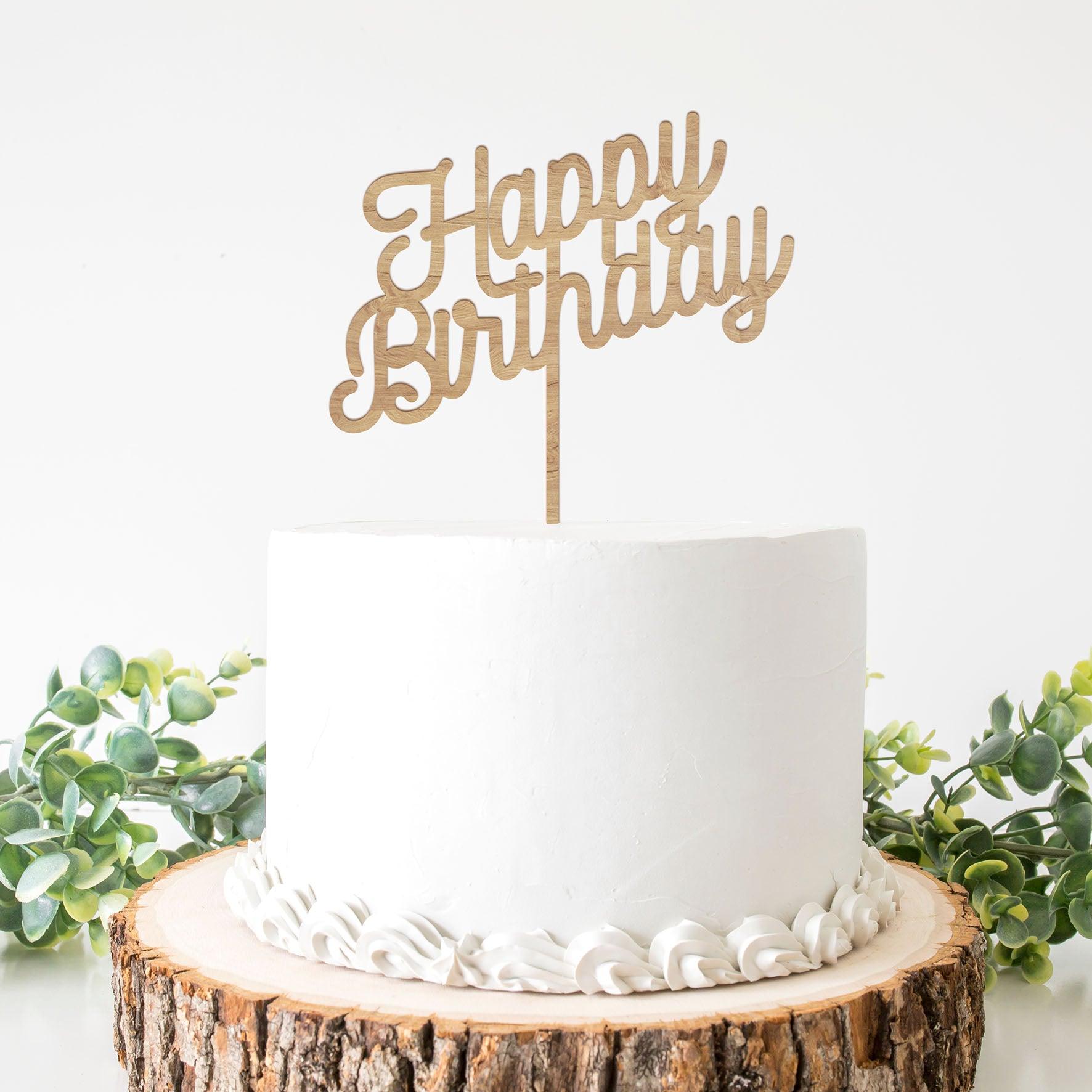 Cake Topper "Happy Birthday" - Blackberries Officine Grafiche