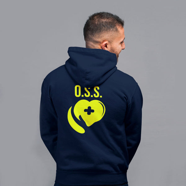 Oss Unisex "Heart" Sweatshirt - Hood and Zip