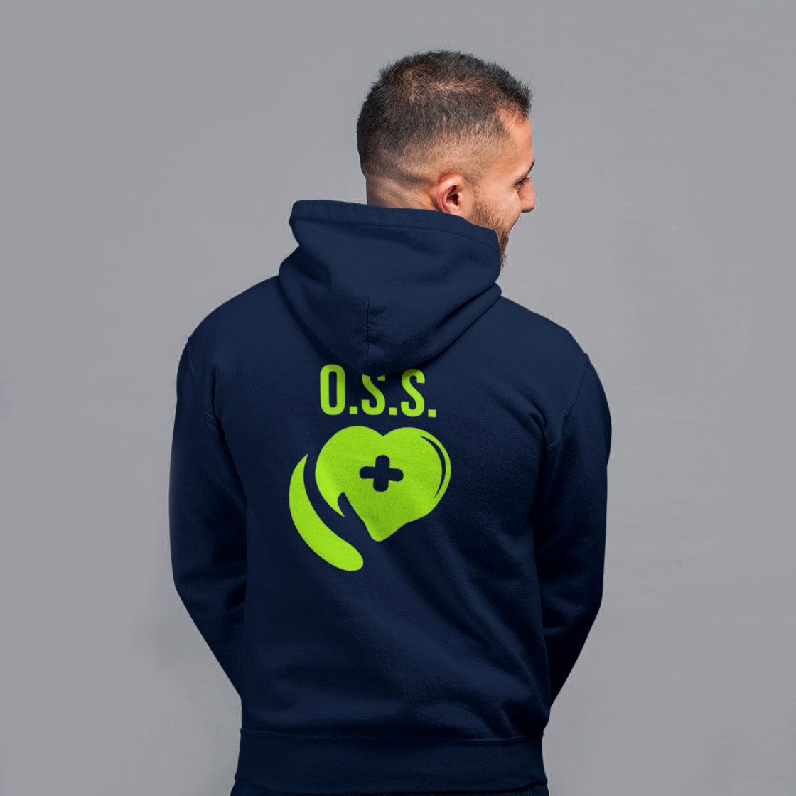 Oss Unisex "Heart" Sweatshirt - Hood and Zip