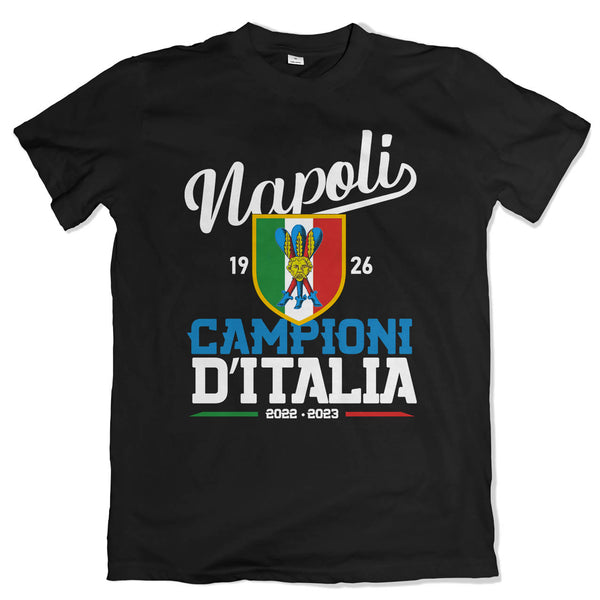 Napoli Champions T-shirt - Scudetto 2023 - Black
