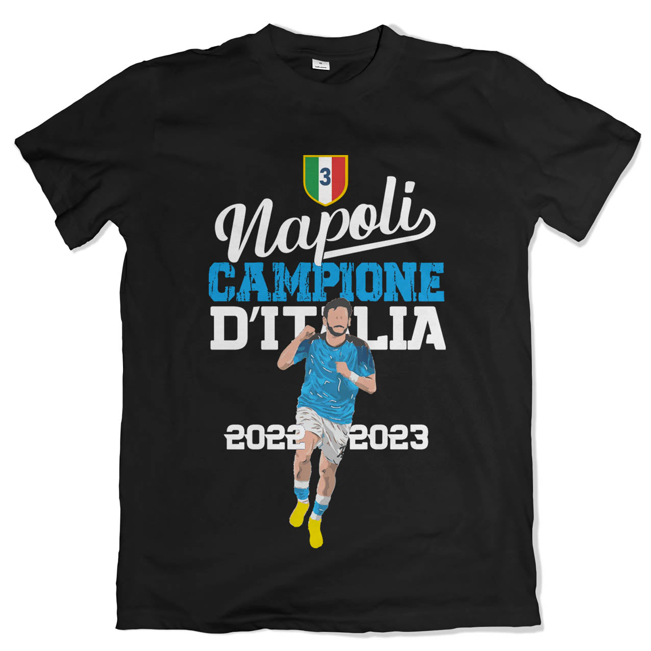 Napoli Champions T-shirt - Scudetto 2023 - Black