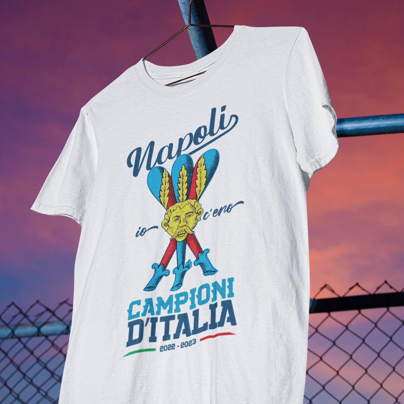 Napoli Champions 3 of sticks t-shirt - Scudetto 2023