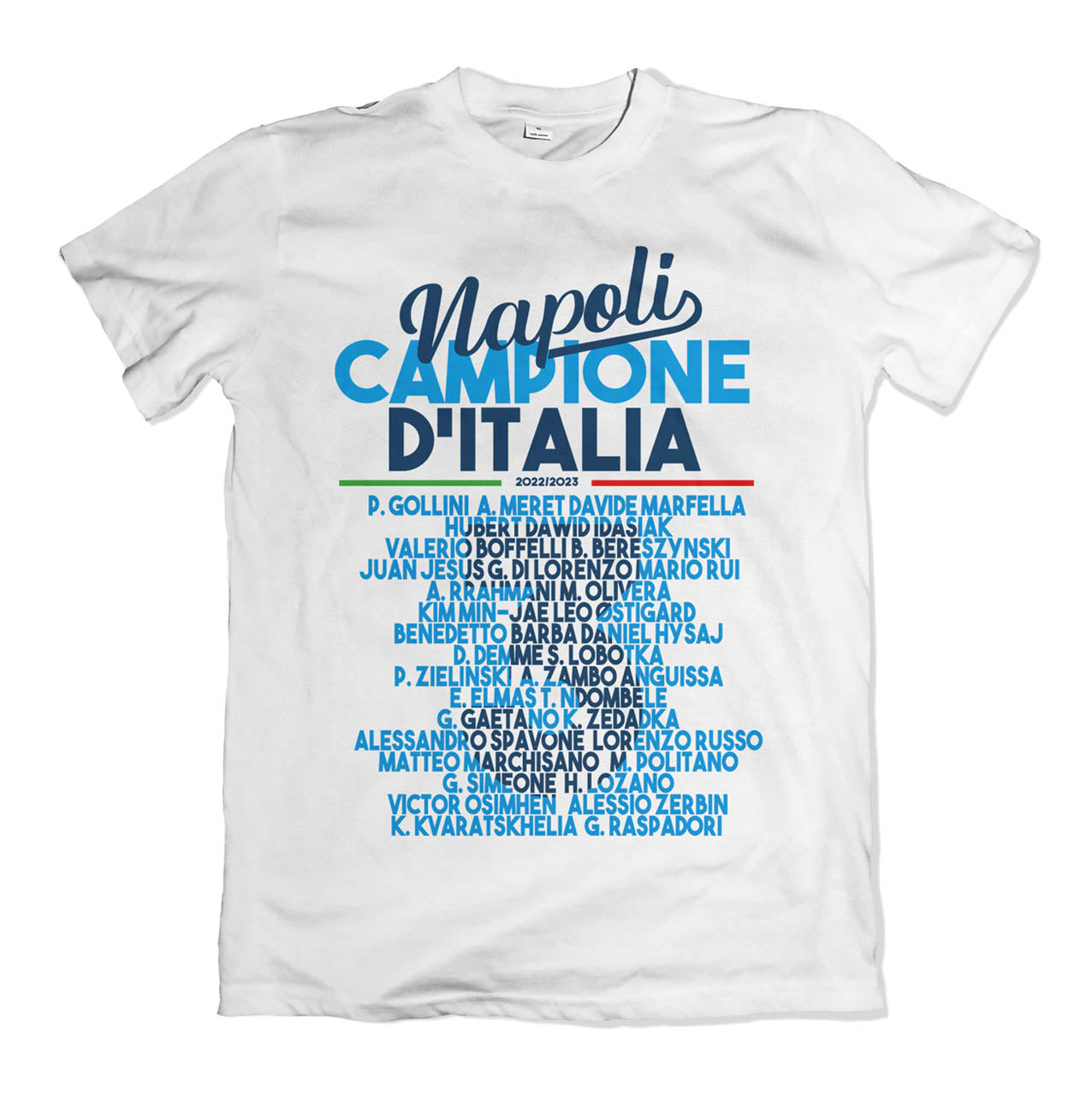 T-shirt Scudetto Formazione del Napoli