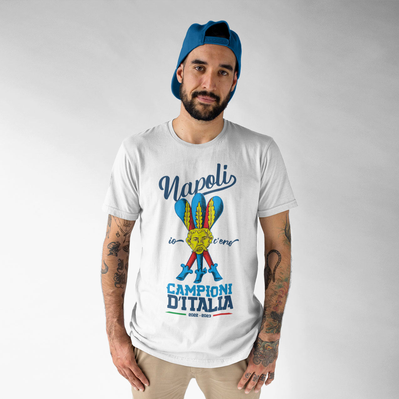 Napoli Champions 3 of sticks t-shirt - Scudetto 2023