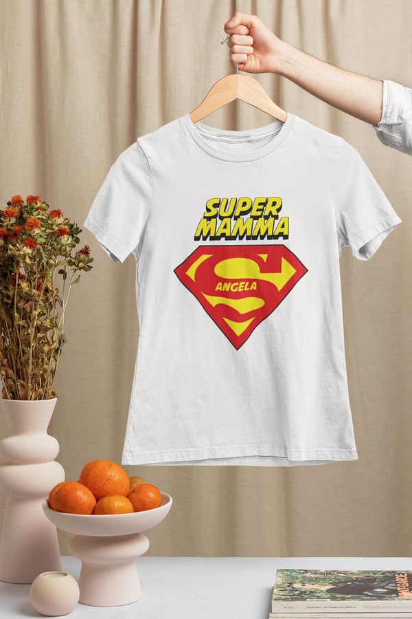 Customizable "Super Mum" women's t-shirt 