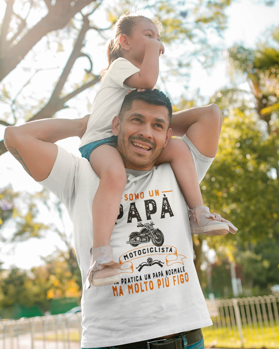 T-shirt papà motociclista