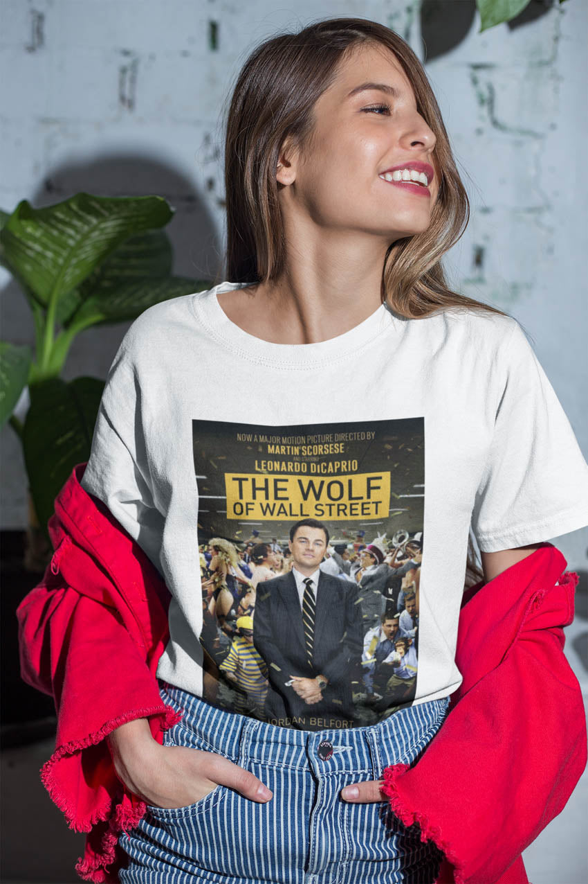 T-shirt  locandina "the wolf of wall street"